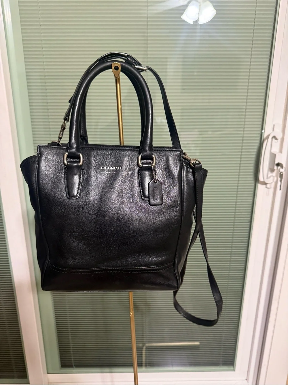 Coach black leather